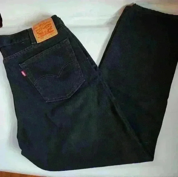 Levi's 505 Original Straight Leg Men's Original FIT Jeans, Size 38x30 Black Den
